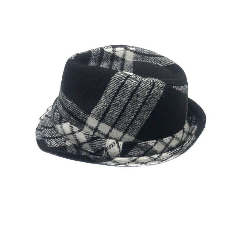 Sombrero Inglés Fantasía Negro Blanco  Talla S-1