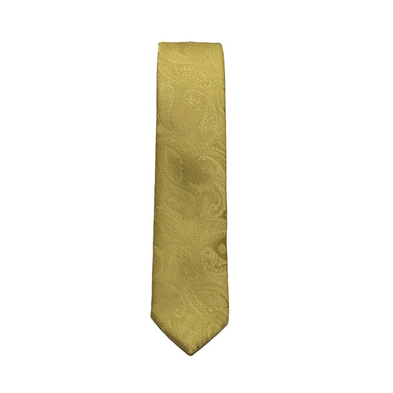 Corbata Microfibra Ameba 5cm Alaniz Amarillo-1