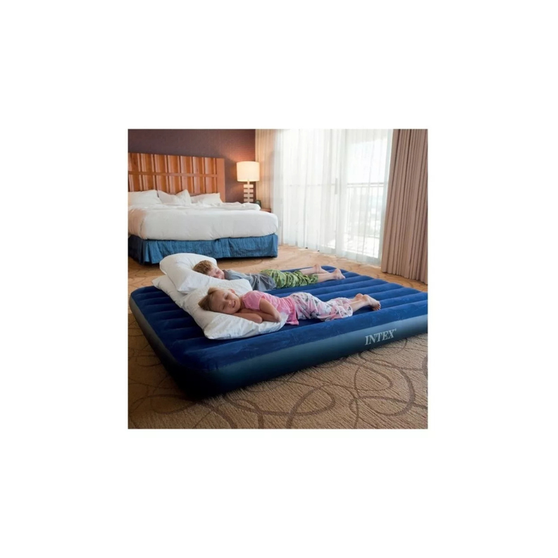 Colchon Inflable Para Camping Intex De 152 x 203 x 25 cm-2