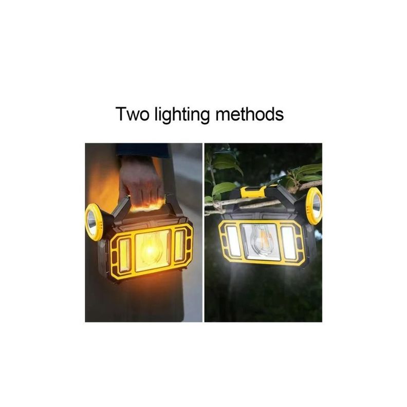 Linterna Led Solar Con 3 Modos Recargable Emergencia -2