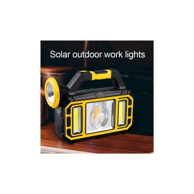 Linterna Led Solar Con 3 Modos Recargable Emergencia -3