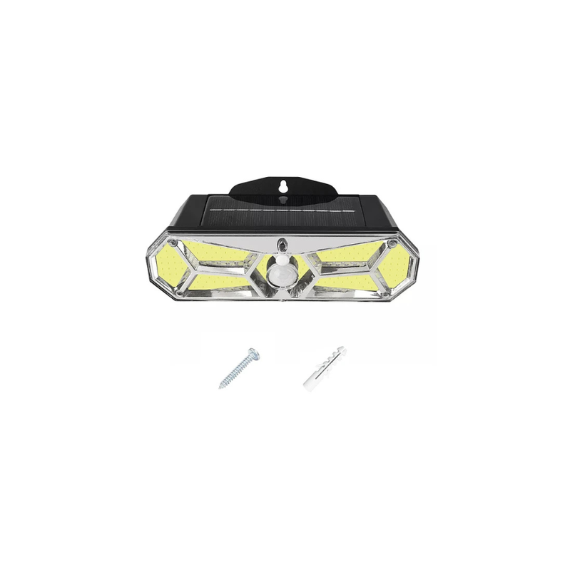 Foco Solar LED de Pared Exterior Con Panel Solar Sensor De Movimiento-0