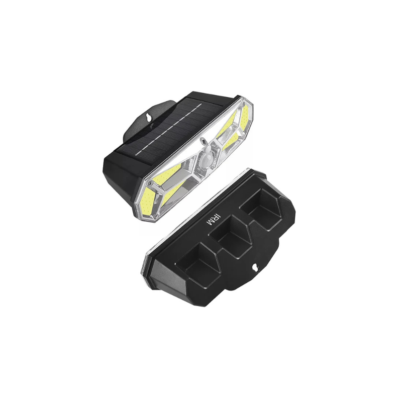 Foco Solar LED de Pared Exterior Con Panel Solar Sensor De Movimiento-3