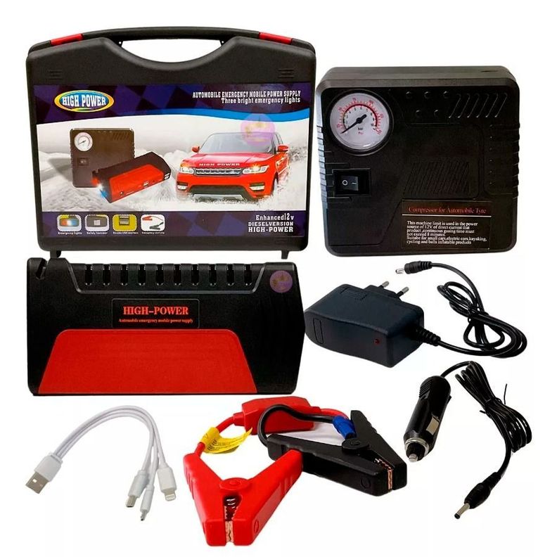 Partidor Batería De Auto Moto Kit Cargador Portátil 12v-3