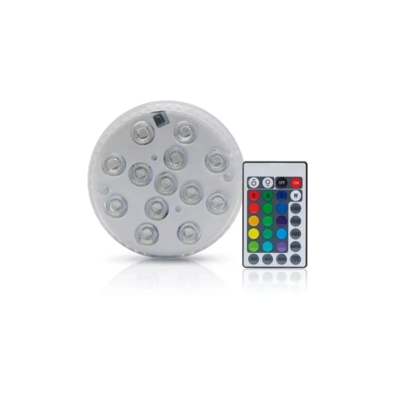 Lampara luz colorida RGB sumergible con control remoto piscina-0