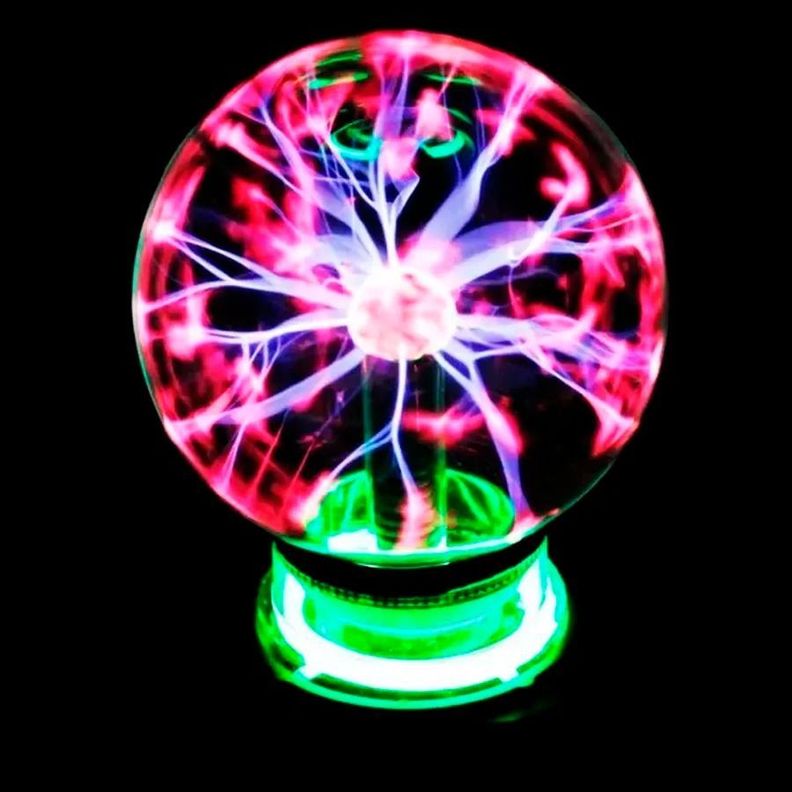 Bola Lampara De Plasma Eléctrica Plasma Light Negro Transparente-1