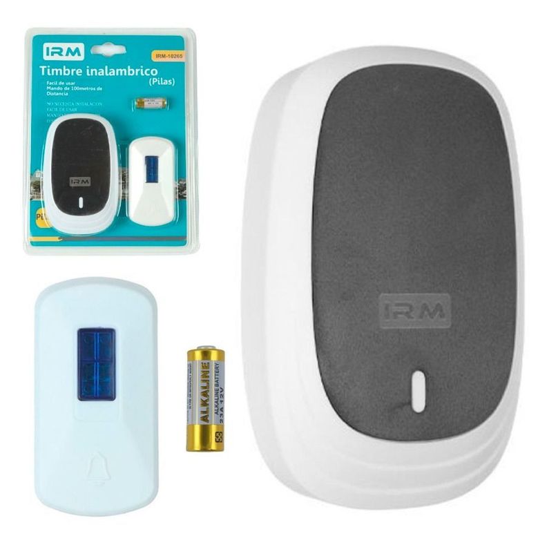 Timbre Inalámbrico A Pilas Portátil Sin Cables Fácil Instalación-0