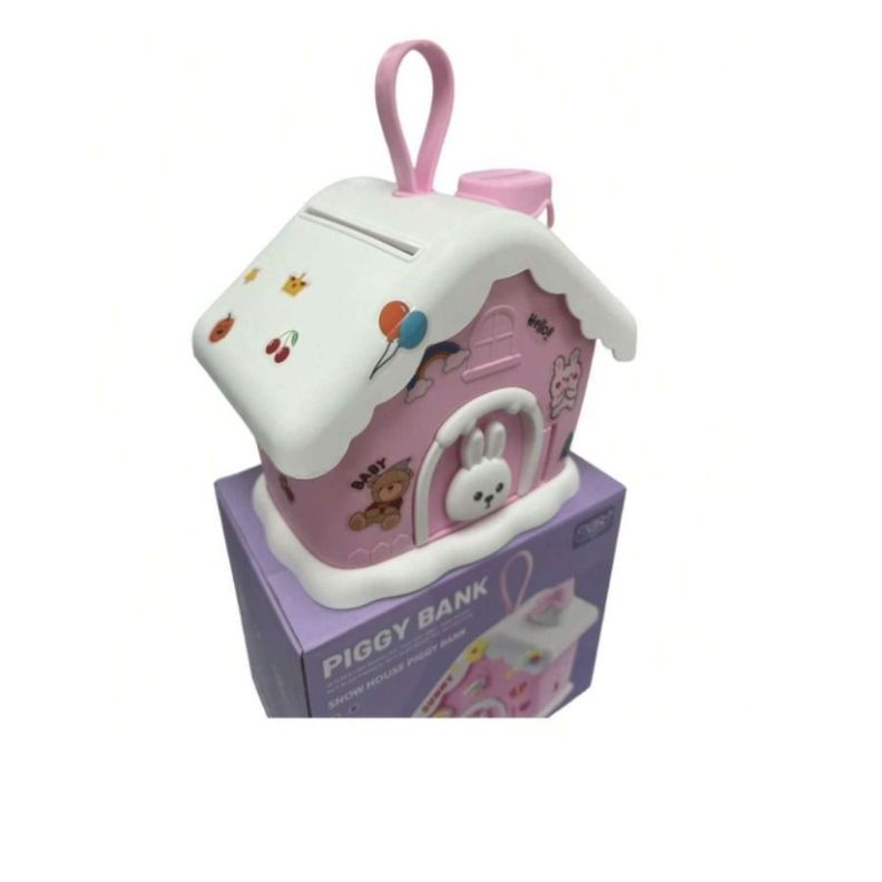 Mini Alcancía Casita Kawaii para niños caja portatil -3