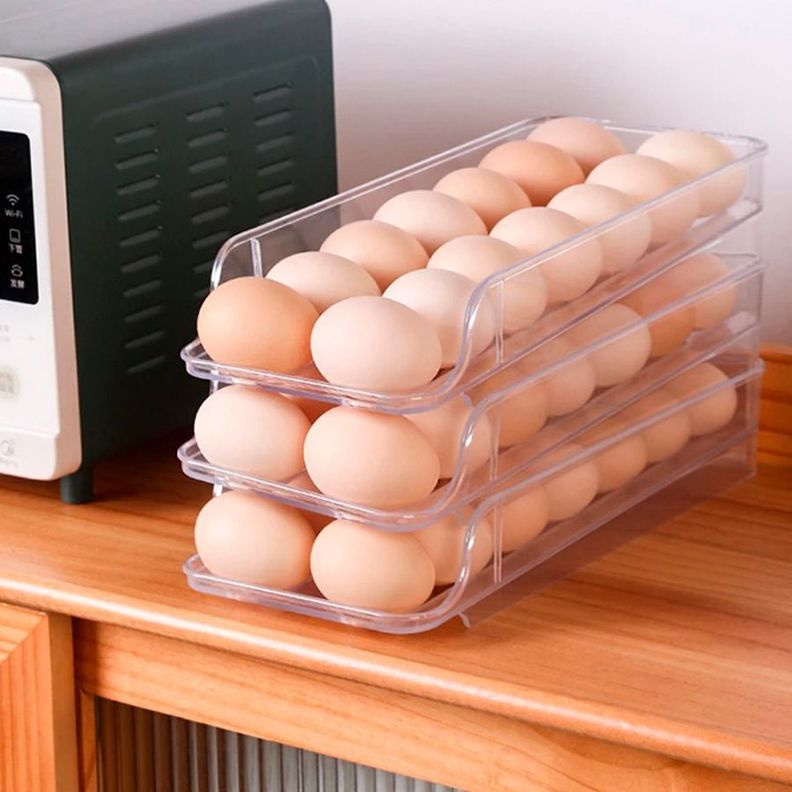 Estante Organizador 28 Huevos Doble Fila De 2 Niveles Para Cocina-1