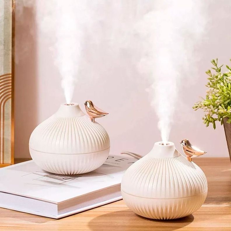 Humidificador Redondo Blanco Luz Led 300 ML-4