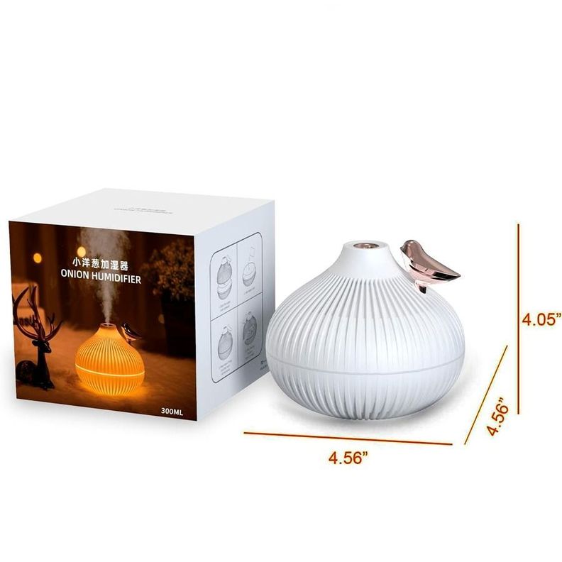 Humidificador Redondo Blanco Luz Led 300 ML-5