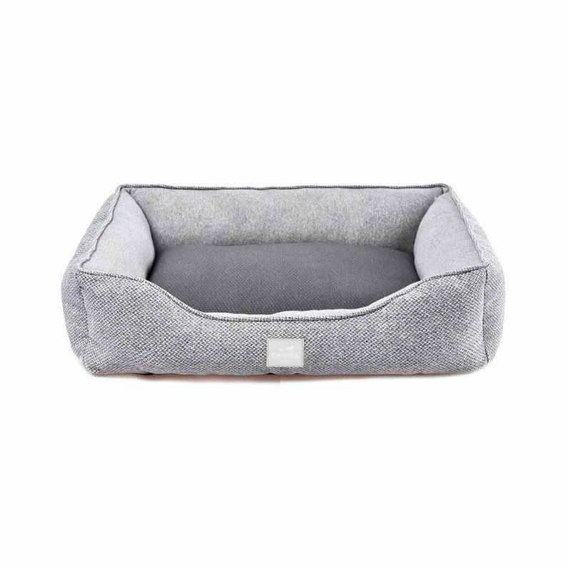 Cama Lavable Antibacteriana Para MascotasGris 90X69X20cm-0
