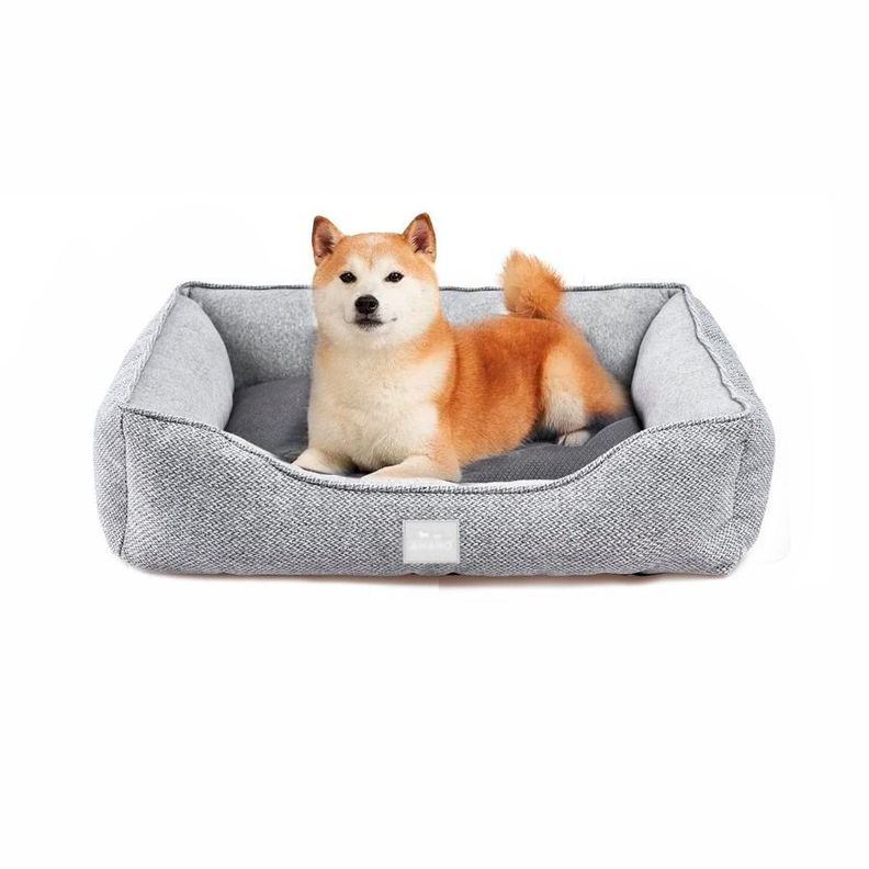 Cama Lavable Antibacteriana Para MascotasGris 90X69X20cm-2