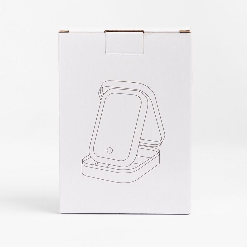 Estuche Organizador De Cosméticos Con Espejo Y Luces LED-2