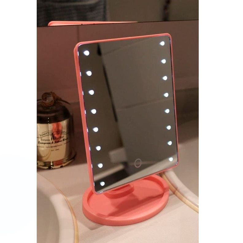 Espejo De Maquillaje Con Luces LED Bandeja -3