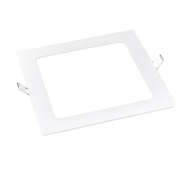 Lampara foco led cuadrada plafon 12w empotrable luz blanca-0