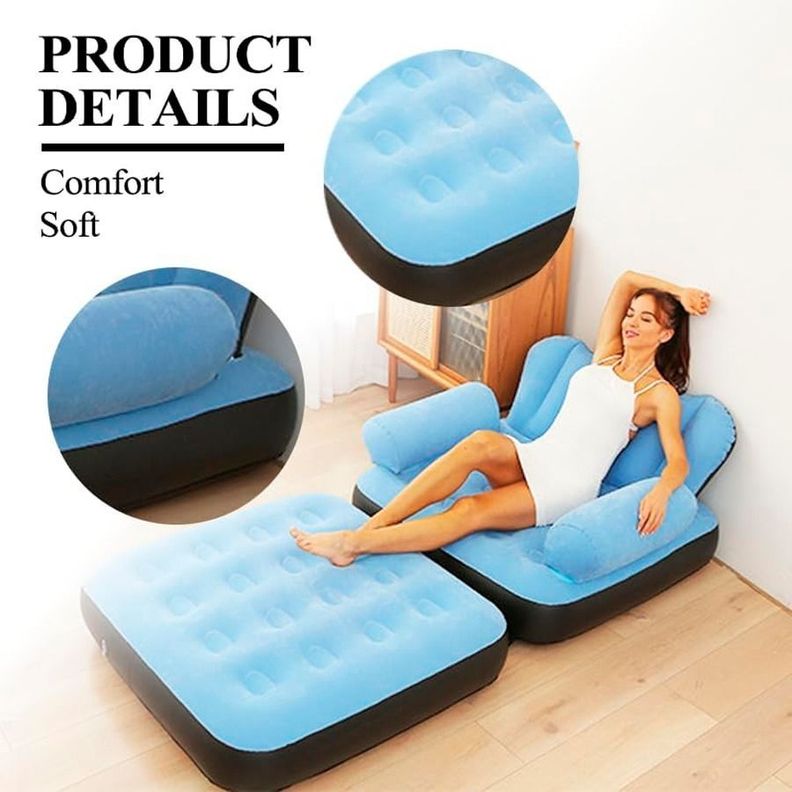 Sofá Cama Inflable De Doble Capa-4