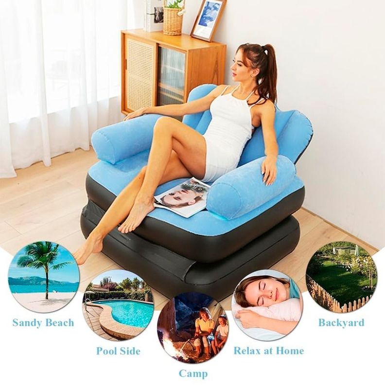 Sofá Cama Inflable De Doble Capa-6