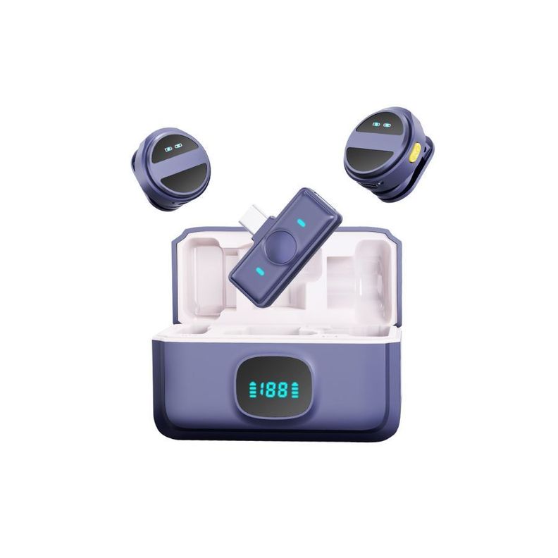 Microfono Inalambrico Dual Magnetico para Celular