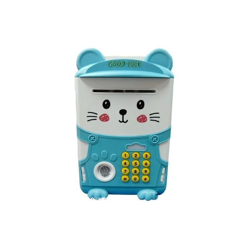 Alcancía Electrónica Automática con sonido huella niños azul-3