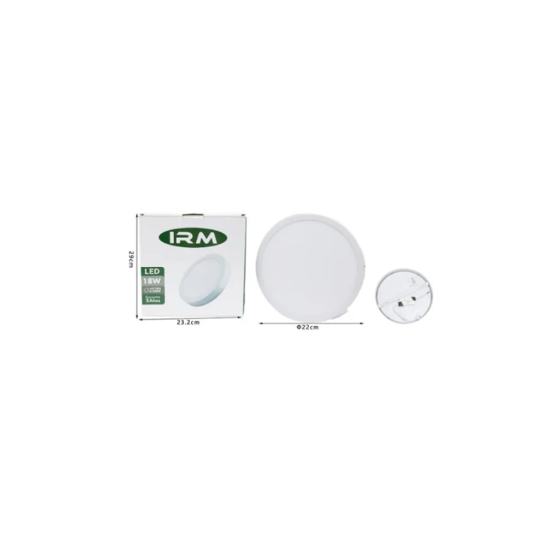 Lampara de techo plafon redondo 18W panel 22cm luz blanca-1