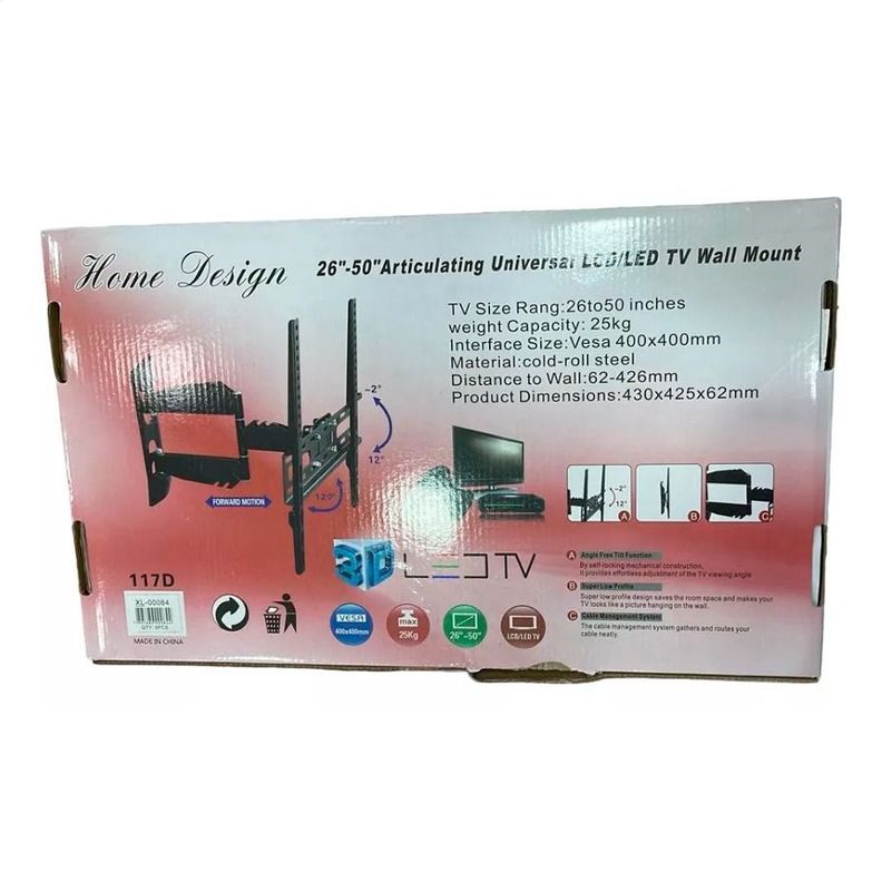 Soporte De Pared Para TV Y Monitor 26 A 50 Pulgadas-2