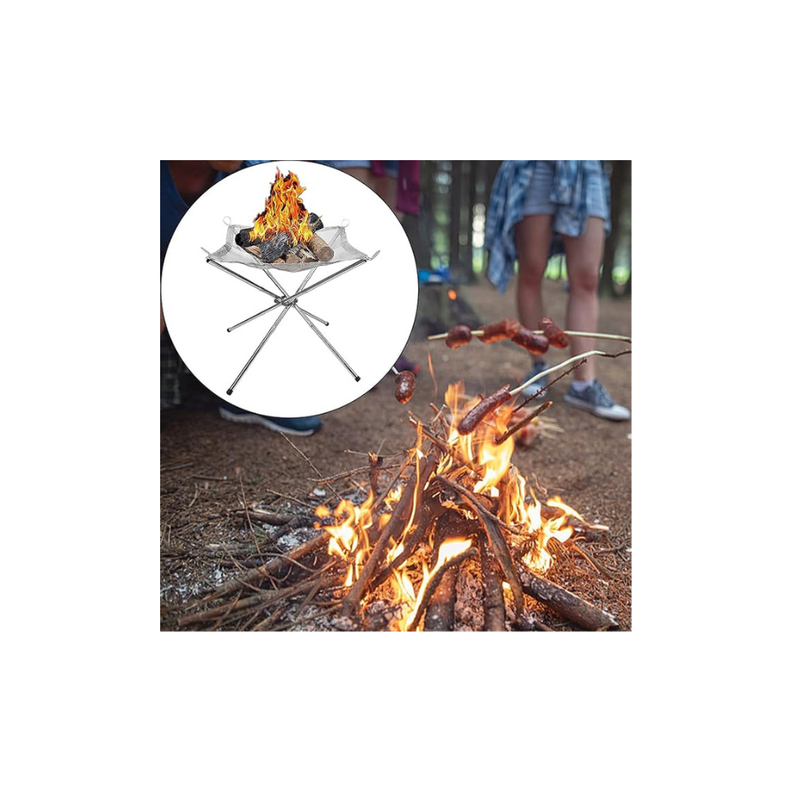 Parrilla Plegable De Acero Inoxidable Portátil Camping-3