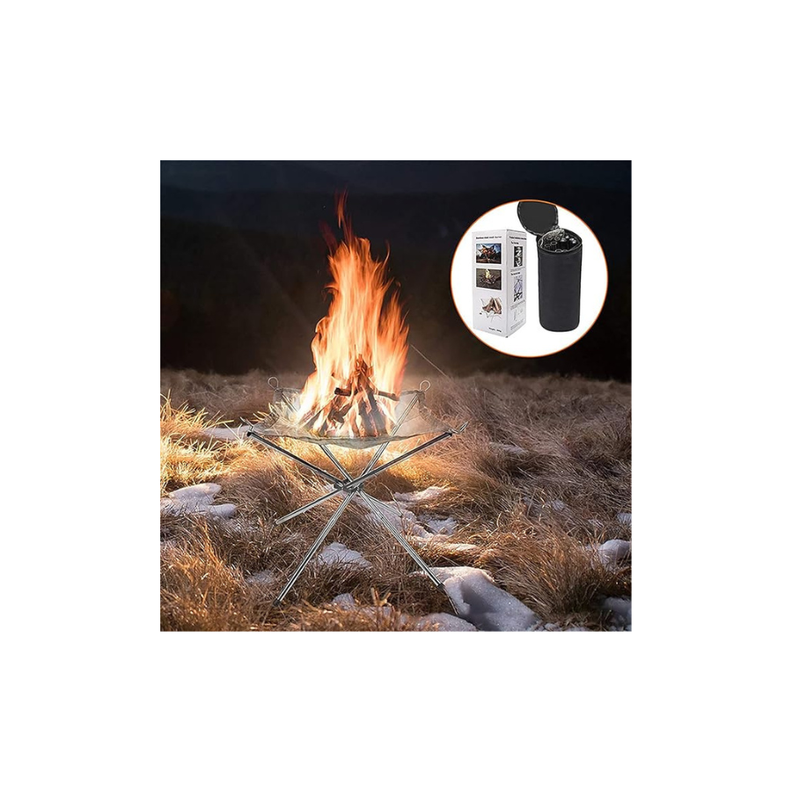 Parrilla Plegable De Acero Inoxidable Portátil Camping-4