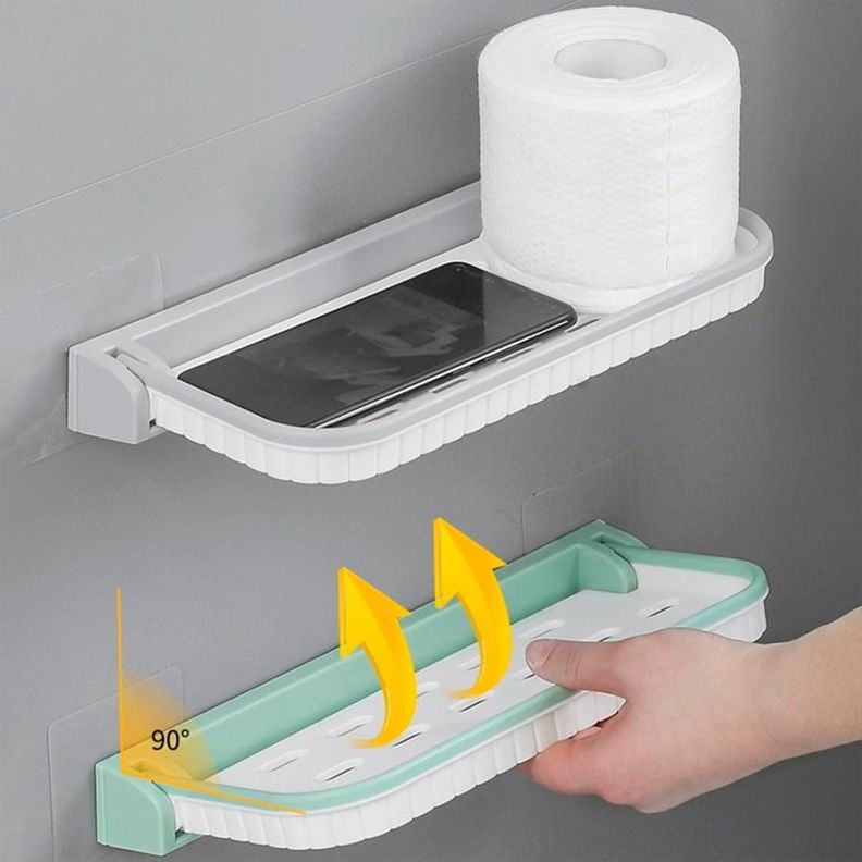 Repisa Estante De Baño Plegable De Pared Cocina Toallero-5