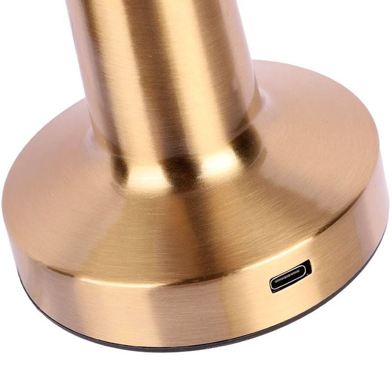 Lámpara De Mesa Recargable Inalámbrica Control Táctil Con Carga Usb-3