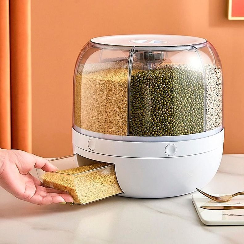 Dispensador Giratorio Para Granos Contenedor de Alimentos-3