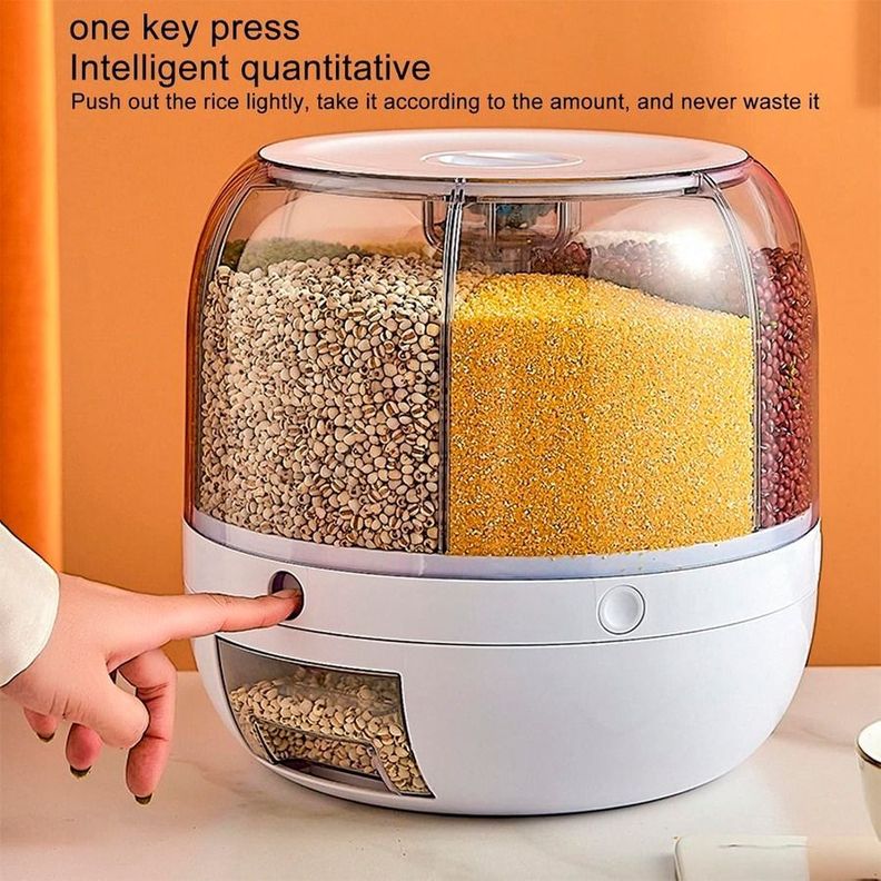 Dispensador Giratorio Para Granos Contenedor de Alimentos-4