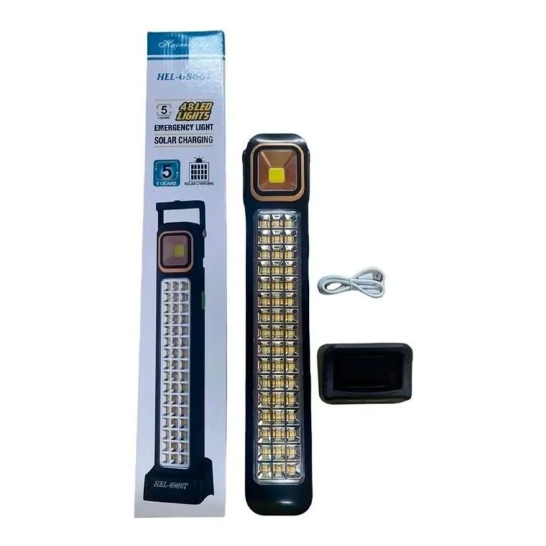 Lámpara De Emergencia LED HEL-6866T Con 48 LEDs-2