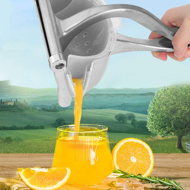 Exprimidor Manual De Jugos frutas limon de aluminio-4