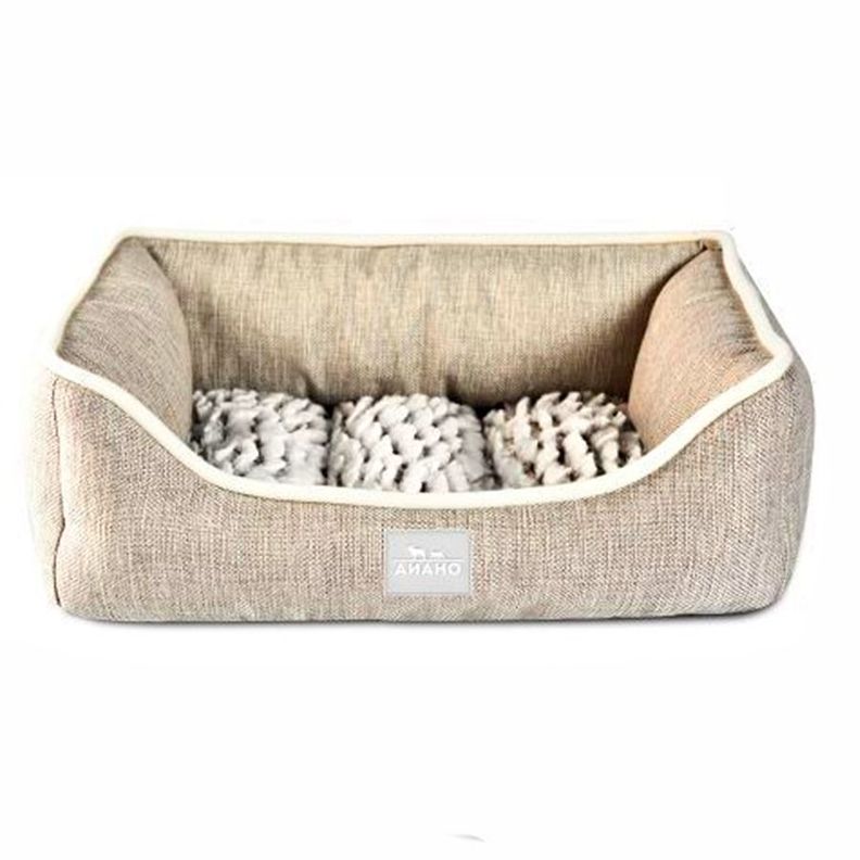 Cama Lavable Para Perros Cuadrada En Lino 62X53X24cma-0