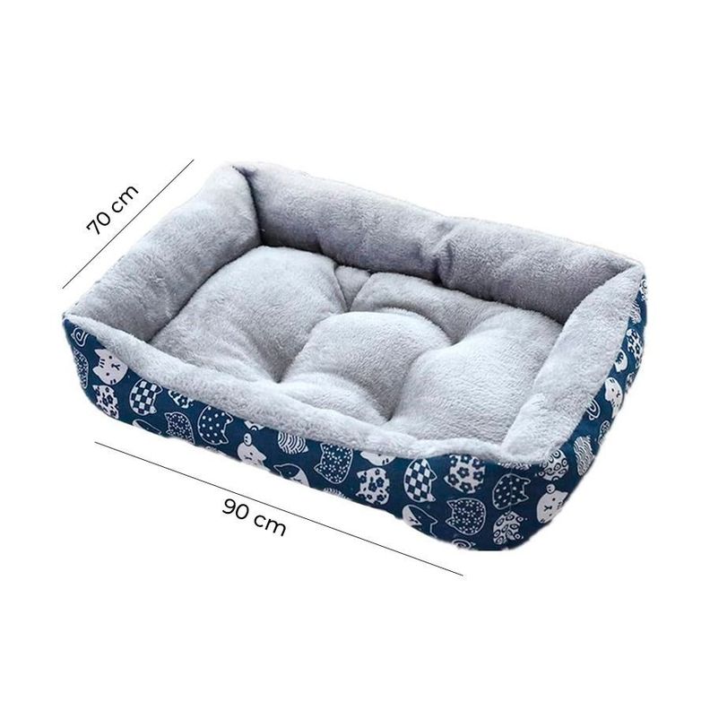 Cama Para Mascotas Grande Transpirable Portátil 90X70X20cm-1