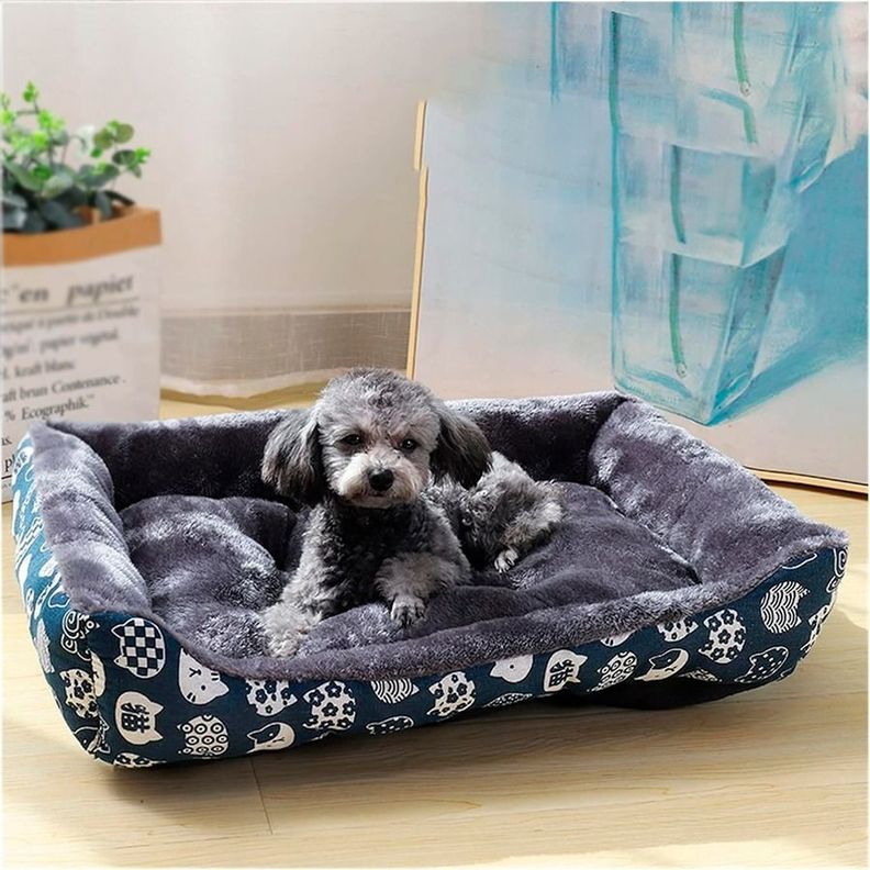 Cama Para Mascotas Grande Transpirable Portátil 90X70X20cm-2