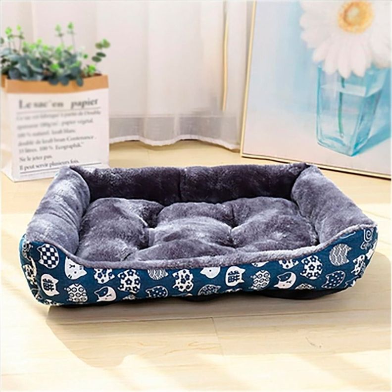 Cama Para Mascotas Grande Transpirable Portátil 90X70X20cm-3