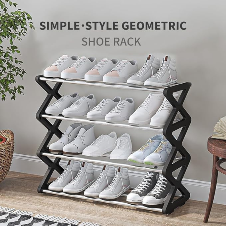 Zapatero De Almacenamiento Organizador En Forma De X rack-3