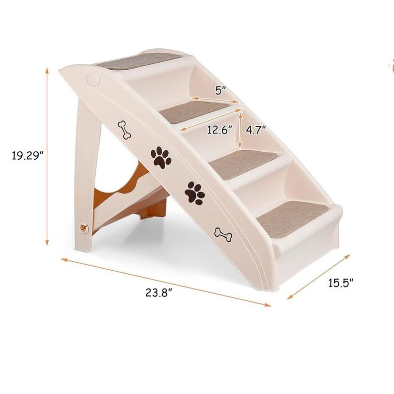 Escaleras Plegables Antideslizantes Para Mascotas 4 Escalones-1