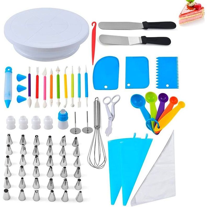 Set De 66 Herramientas Para Repostería Pastelería Decoración De Tortas-3