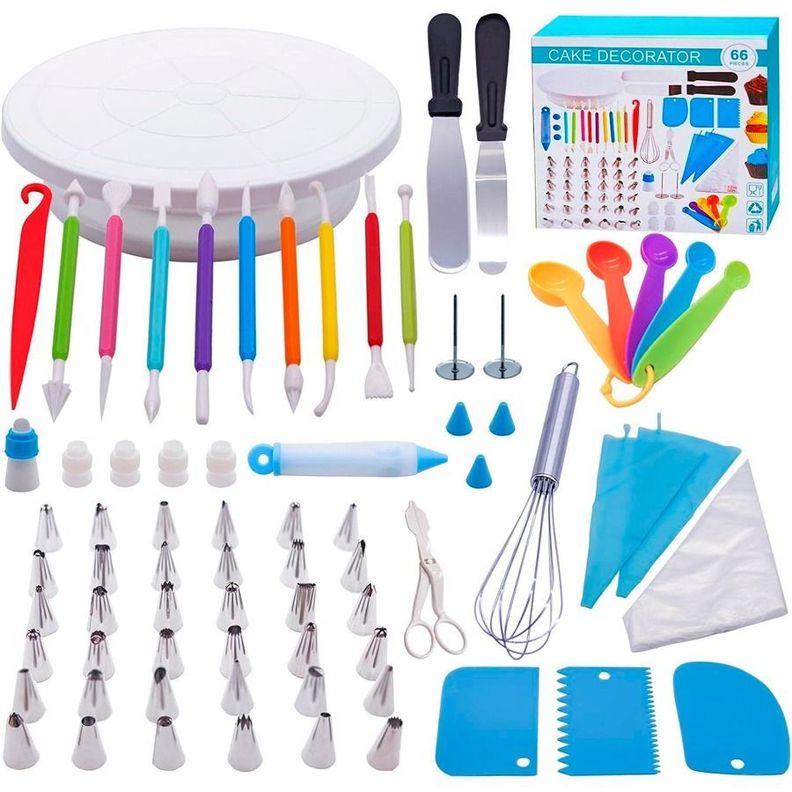 Set De 66 Herramientas Para Repostería Pastelería Decoración De Tortas-7