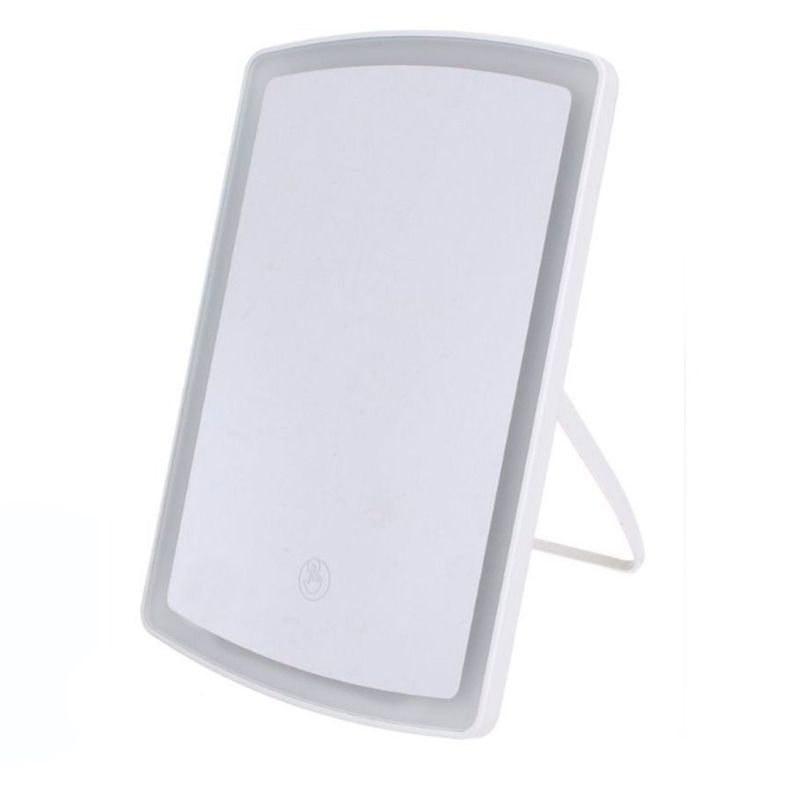 Espejo De Maquillaje Led Iluminación Portátil Recargable-0