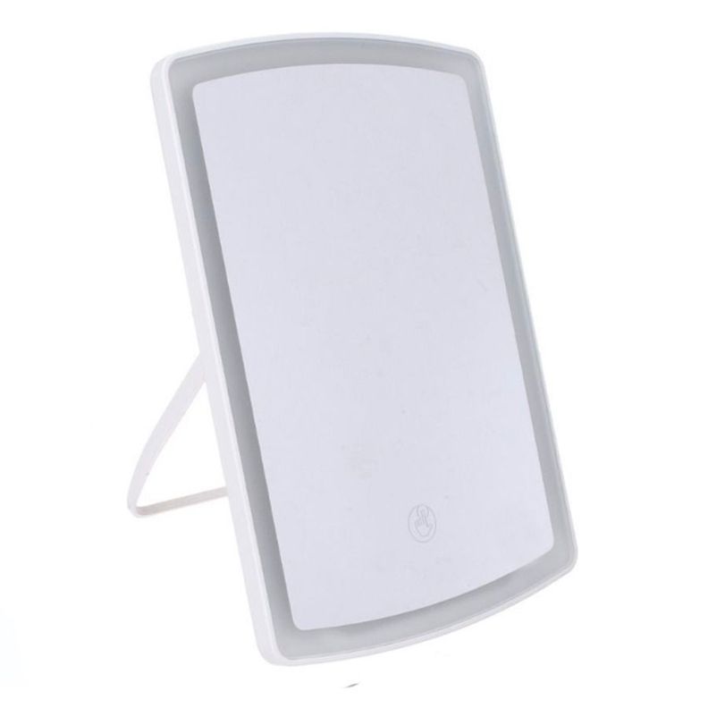 Espejo De Maquillaje Led Iluminación Portátil Recargable-4