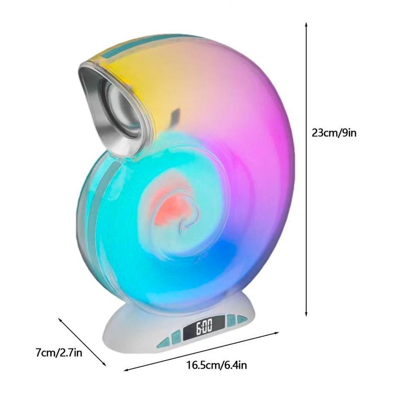 Parlante Bluetooth Con Forma De Caracol RGB Reproductor De Música-2