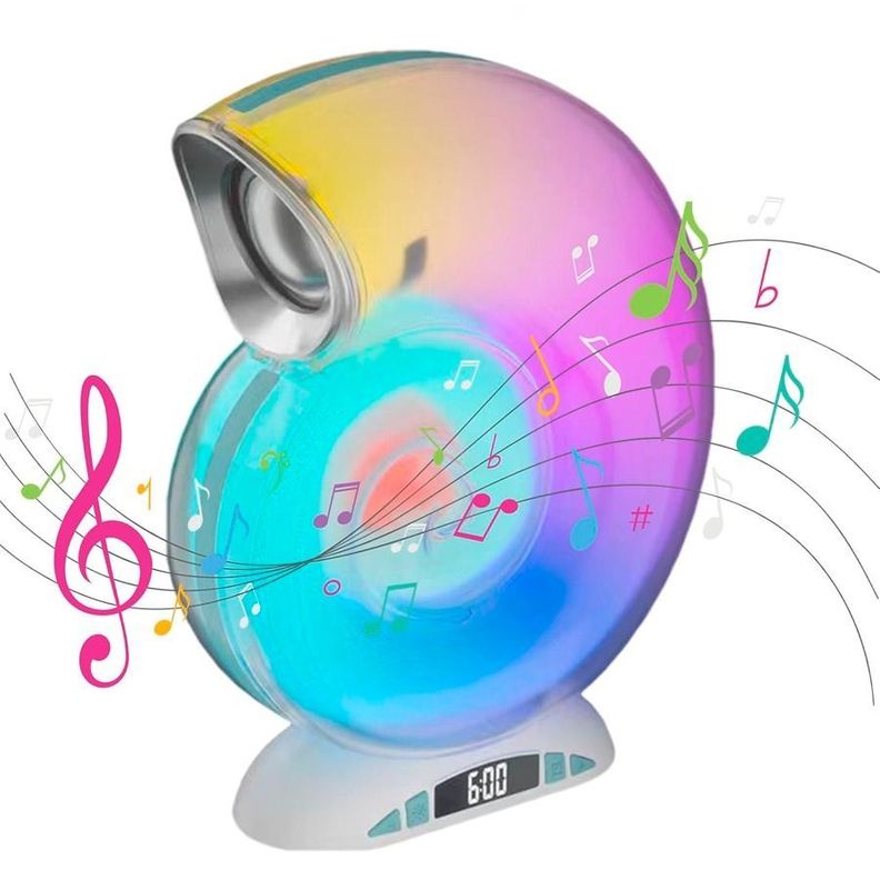 Parlante Bluetooth Con Forma De Caracol RGB Reproductor De Música-3