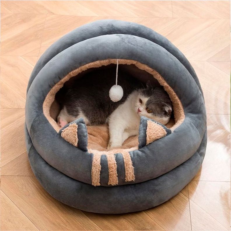 Cama Refugio Acolchado Para Gatos Y Perros 40X40cma-4