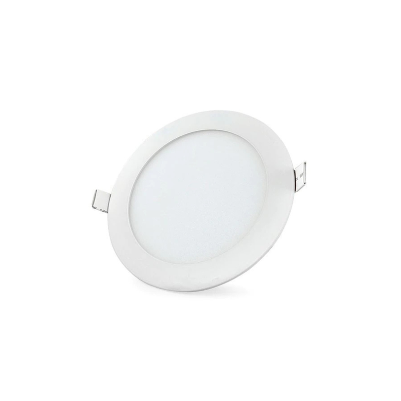 Lampara foco led redonda plafon 12w empotrable luz blanca -0