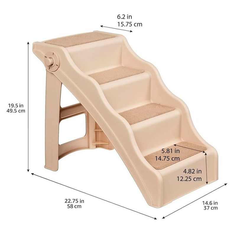Escalera Plegable Antideslizante Para Perros Gatos 58x37x49cm-4
