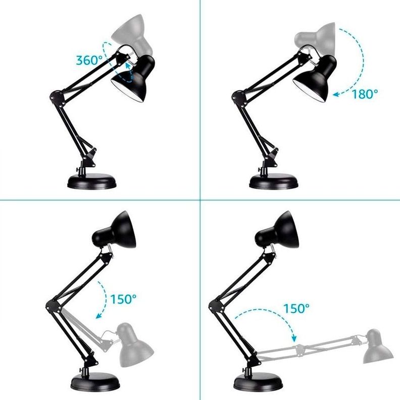 Lámpara De Mesa De Estudio Con Soporte Ajustable Luz -3